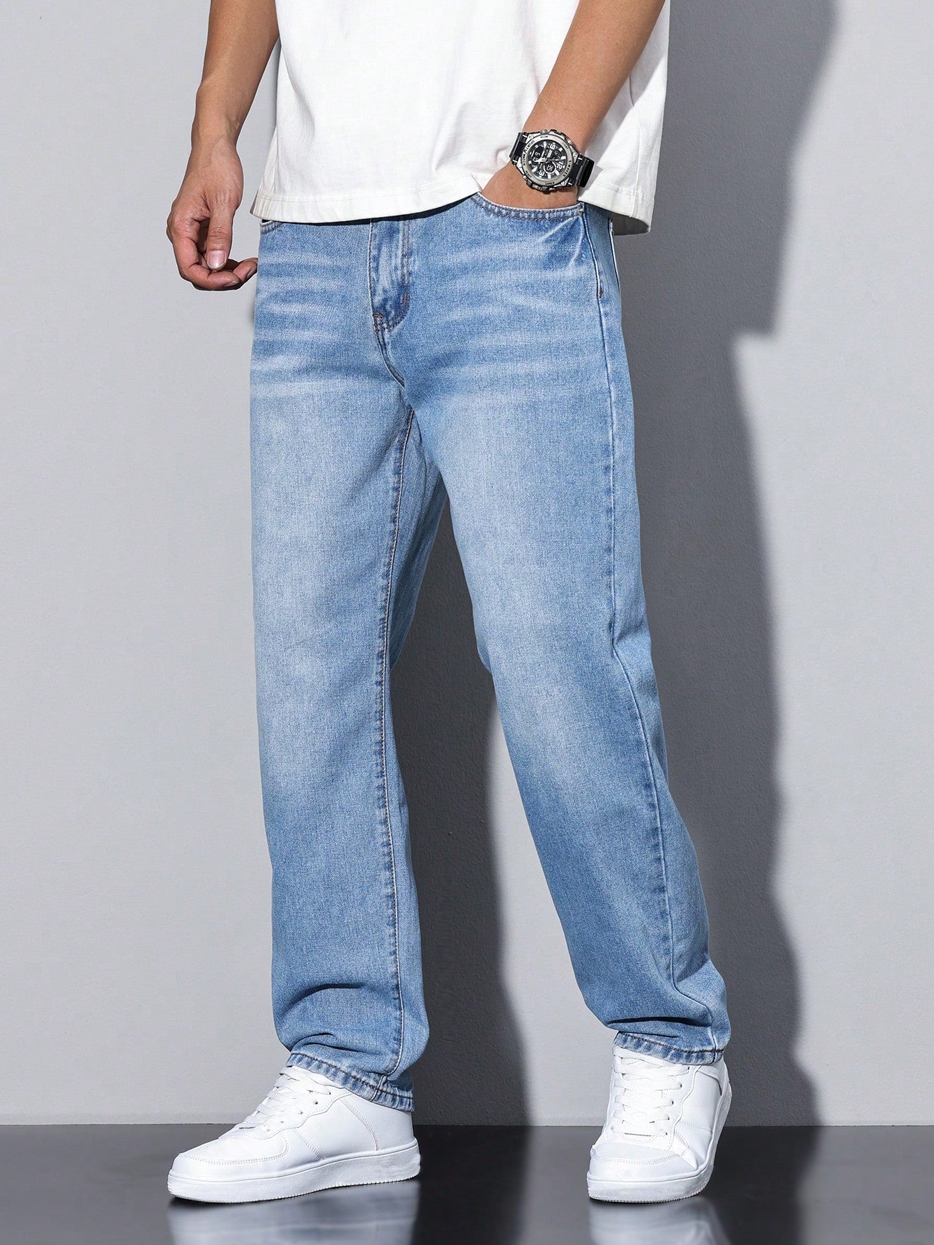 Casual Men’s Solid Color Jeans – Daan Everyday Denim