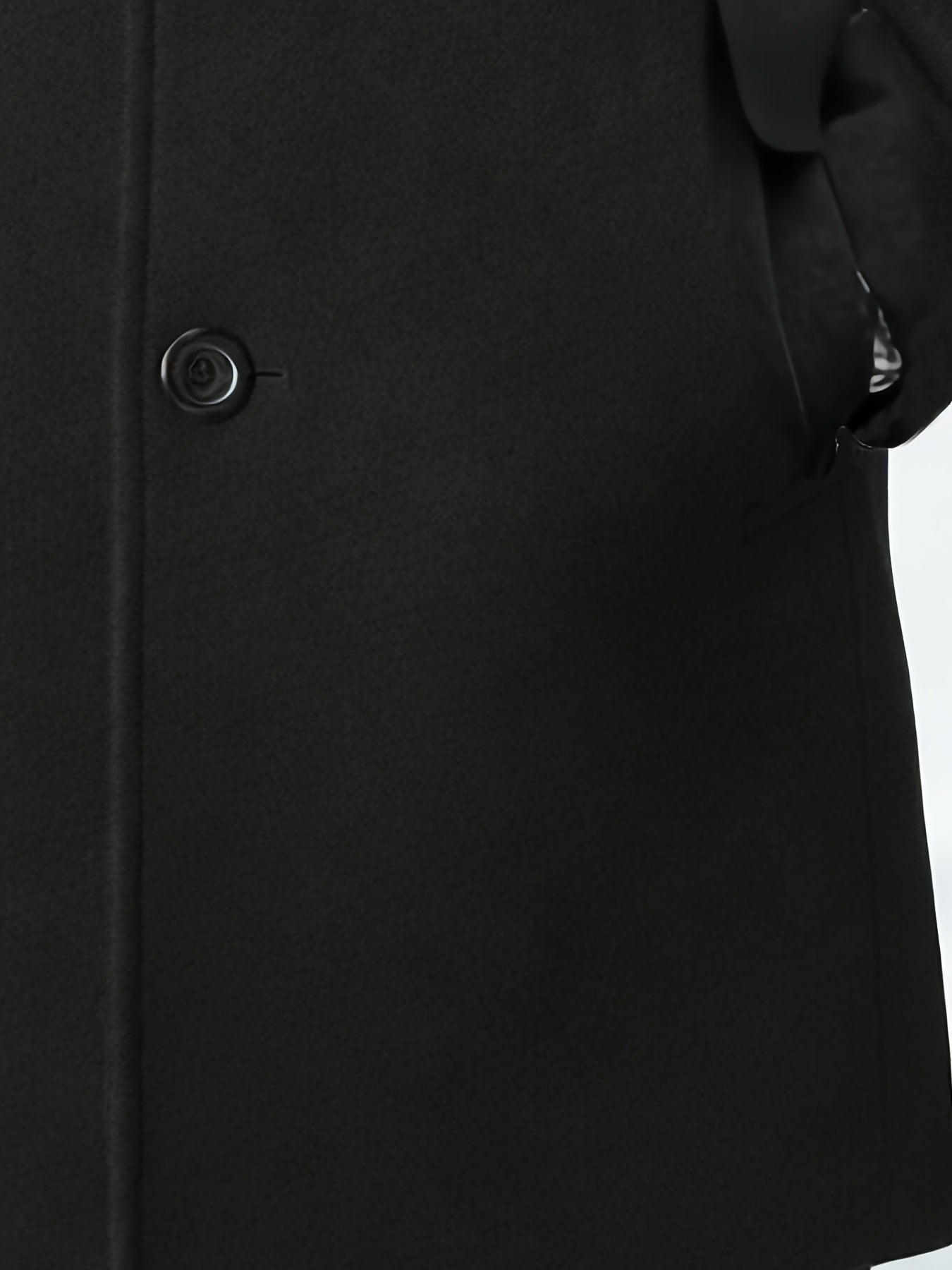 Men's Black Light Business Mid-Length Trench Coat for Autumn and Winter - British Style