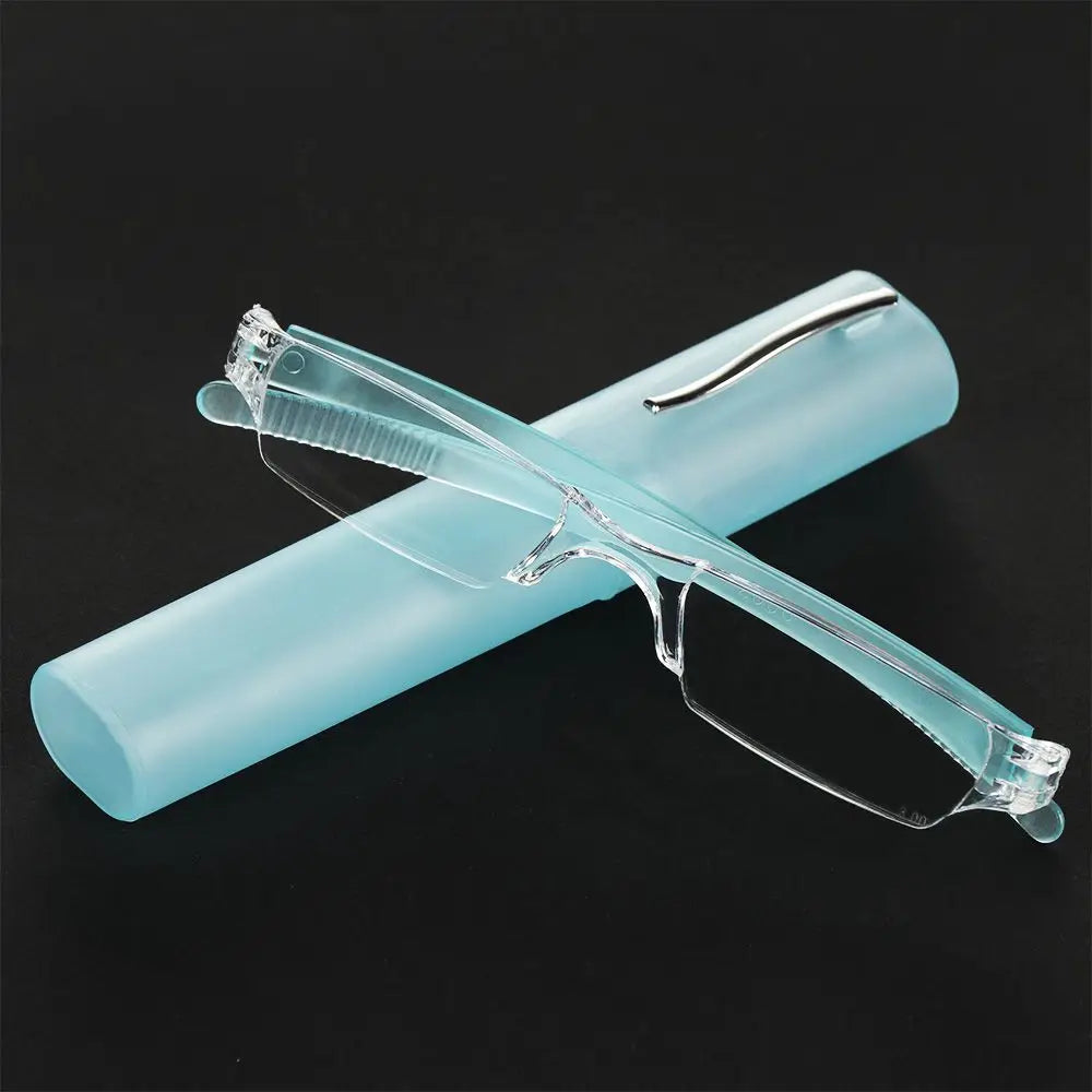 Elegant Ultra-Thin Reading Glasses with Metal Frame Portable Mini