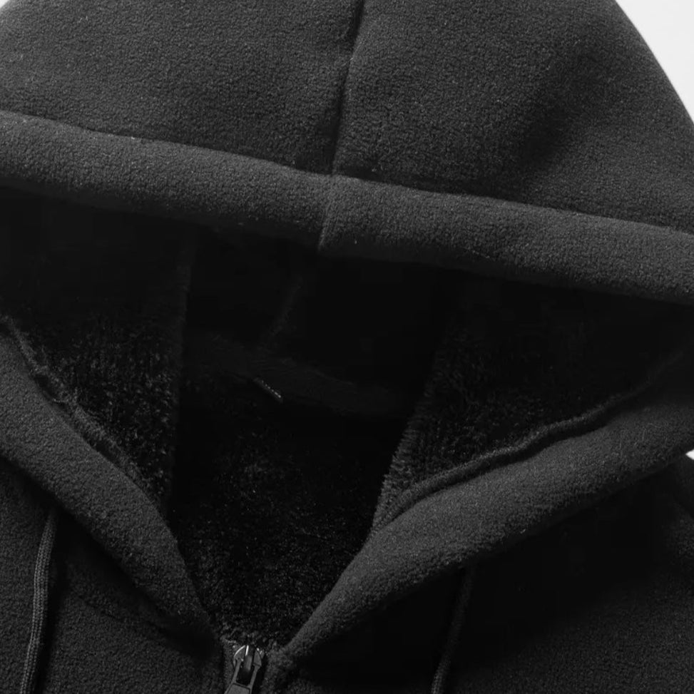 Dasfirin | Sherpa Fleece Zip Hoodie for Men