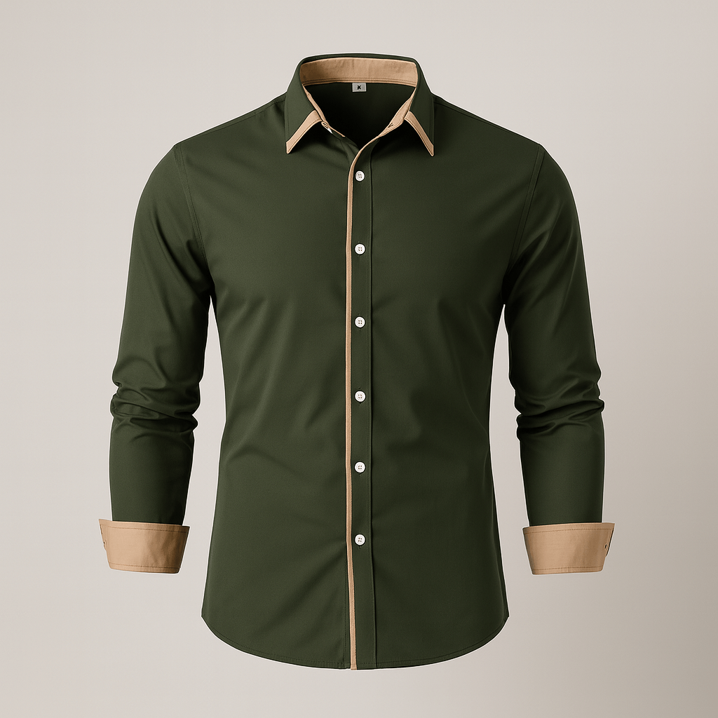 Mens Button Stretch Classy Blouse
