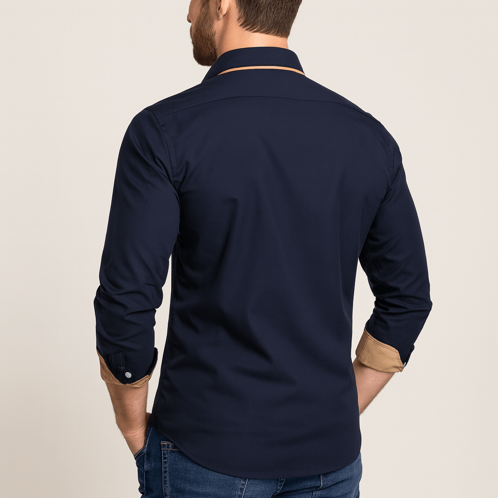 Mens Button Stretch Classy Blouse