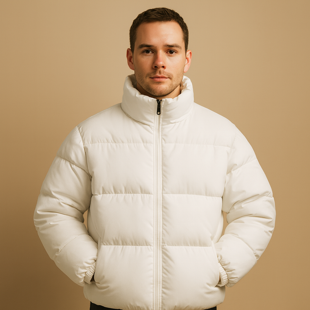 Men’s Puffer Padded Winter Jacket | Quilted Warm Coat
