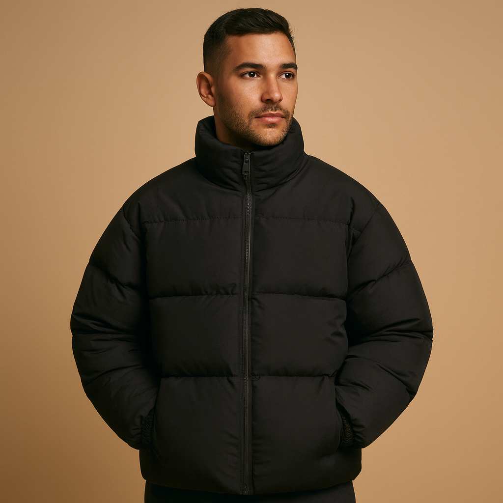 Men’s Puffer Padded Winter Jacket | Quilted Warm Coat