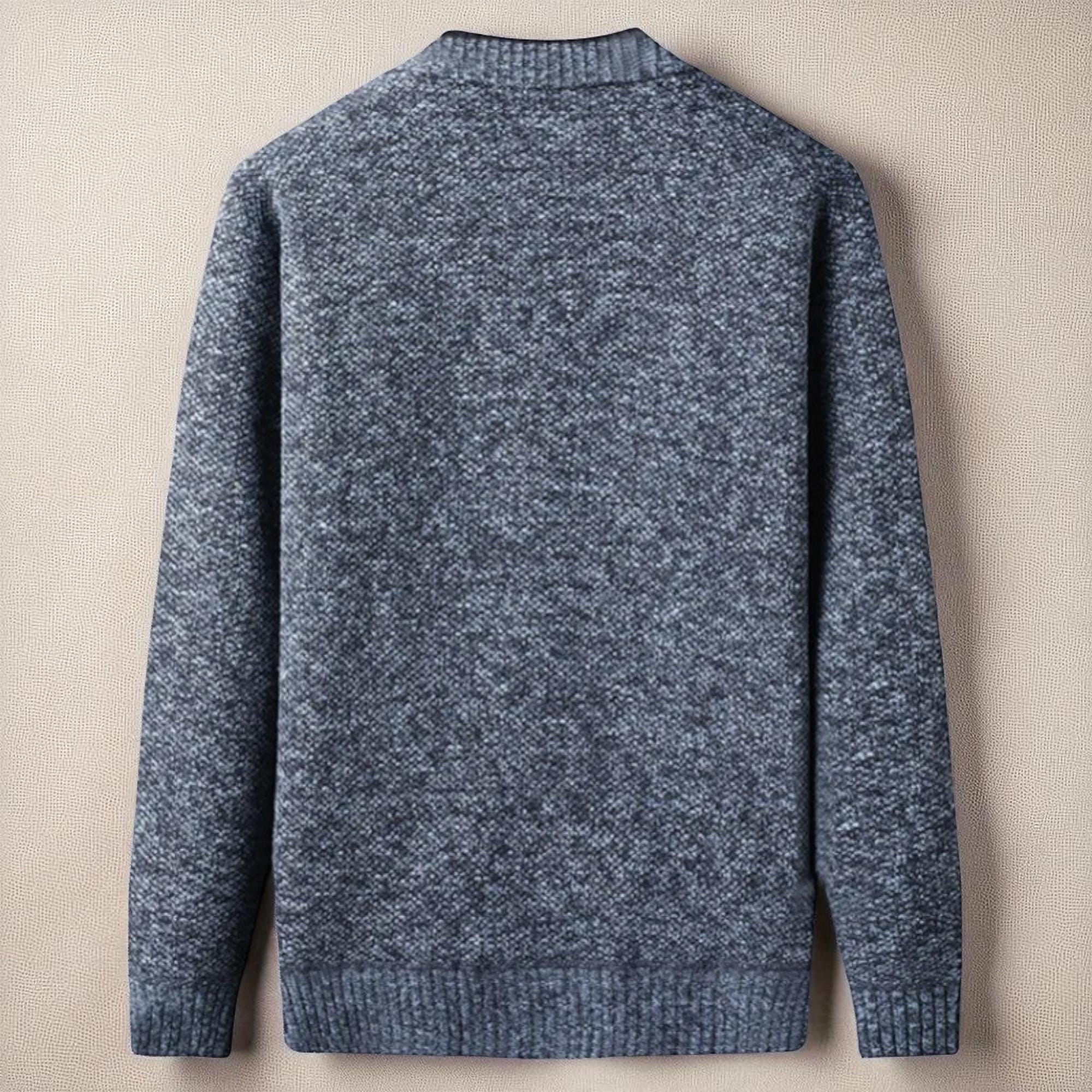 Men’s Textured Knit Cardigan – Cotton Blend Button-Up Design