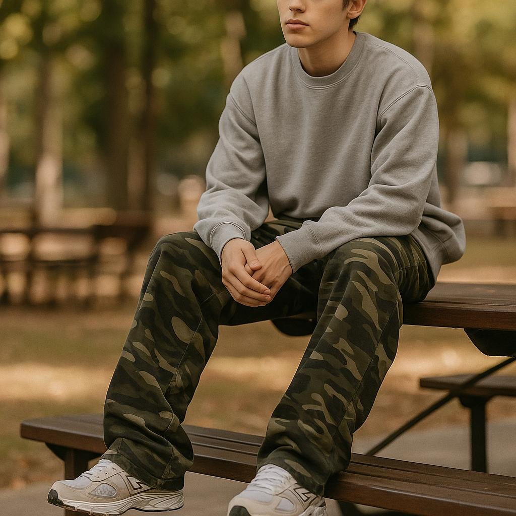 Men’s Camouflage Cargo Pants – Vintage-Inspired Design