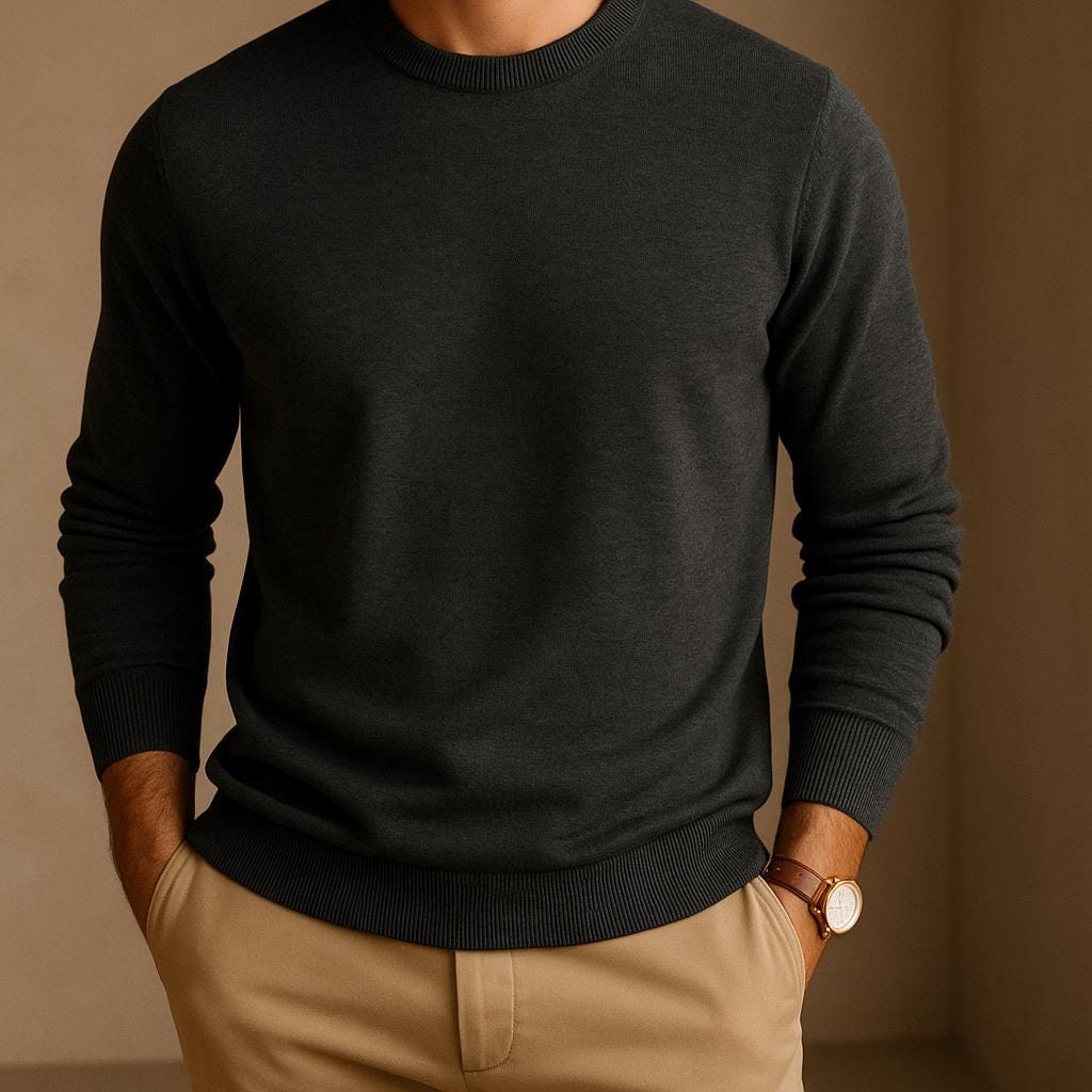 Men’s Crew Neck Sweater – Minimalist Design