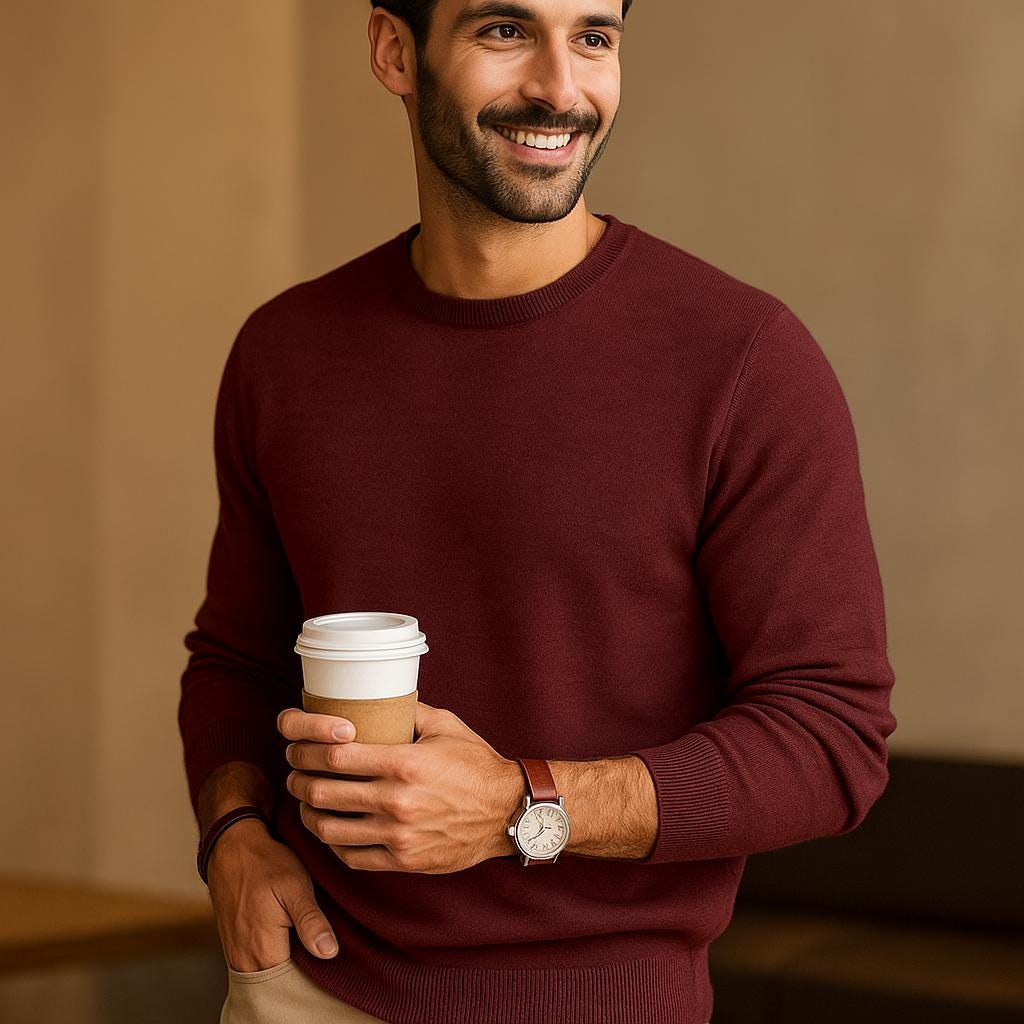 Men’s Crew Neck Sweater – Minimalist Design