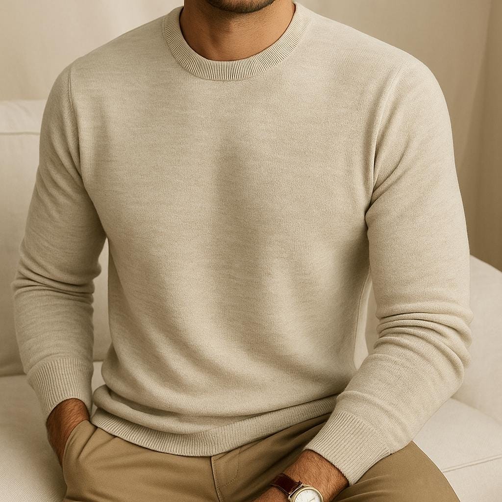 Men’s Crew Neck Sweater – Minimalist Design