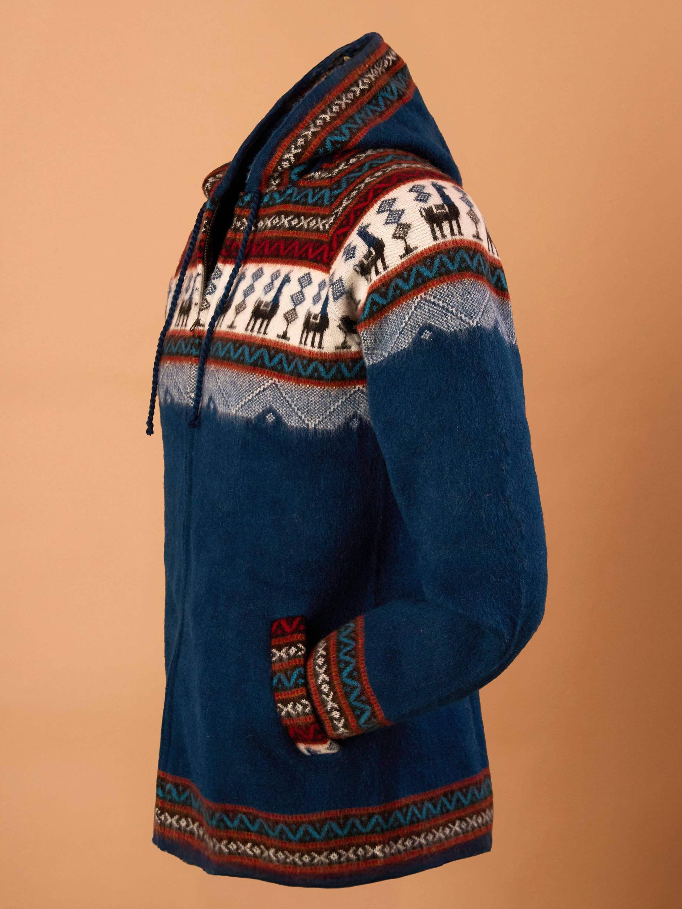 Cozy Alpaca Wool Blend Hooded Jacket | Unisex Winter Coat