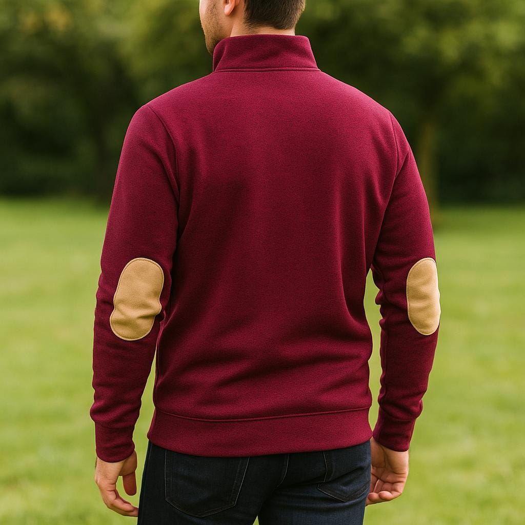 Men’s Button-Collar Pullover – Long Sleeve Casual Design Sweater