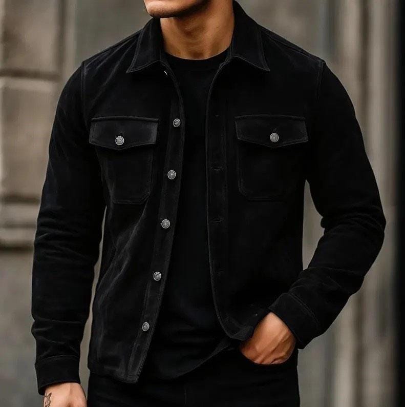 Men’s Button Up Trucker Jacket – Western-Inspired Design