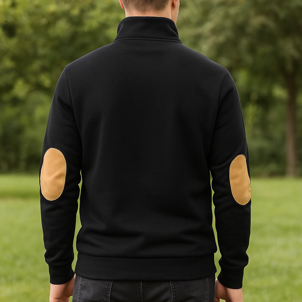 Men’s Button-Collar Pullover – Long Sleeve Casual Design Sweater