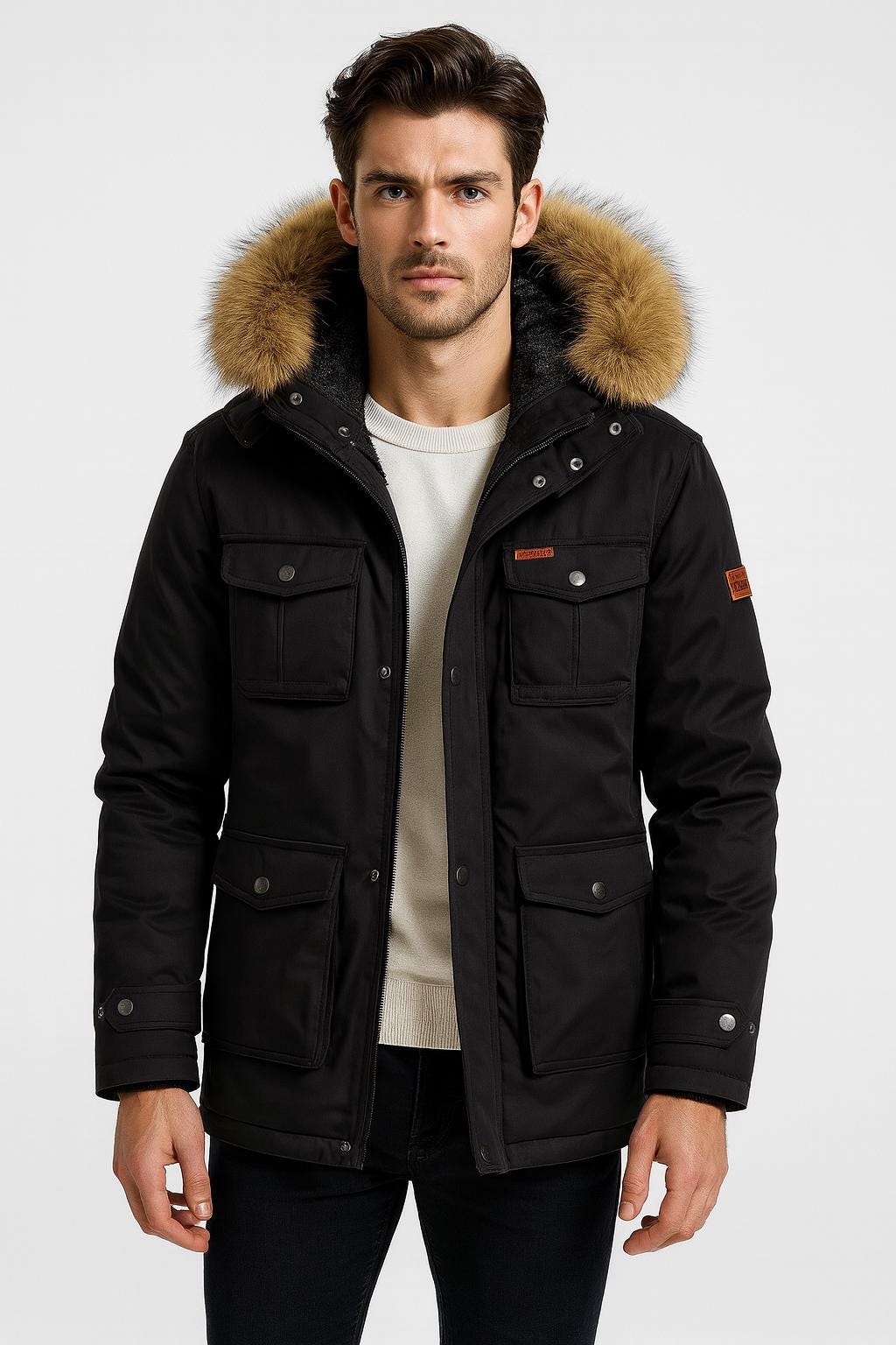 Men’s Heavy Hooded Parka | Winter Coat, Warm Tactical Windproof Jacket