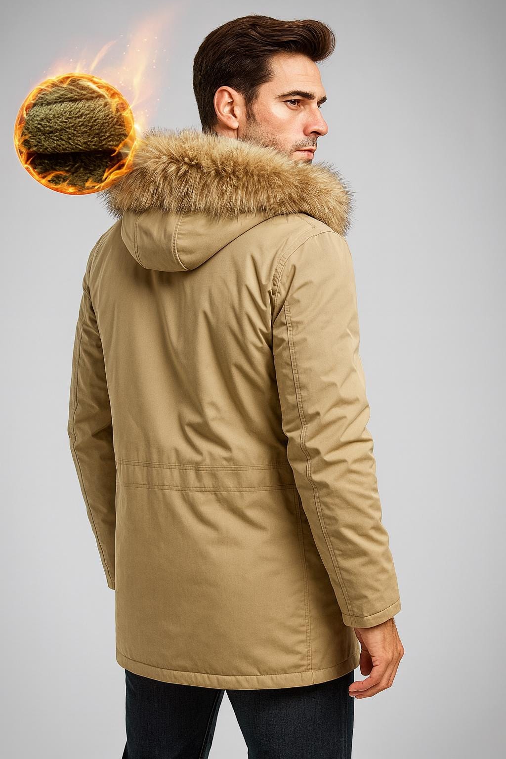 Men’s Heavy Hooded Parka | Winter Coat, Warm Tactical Windproof Jacket