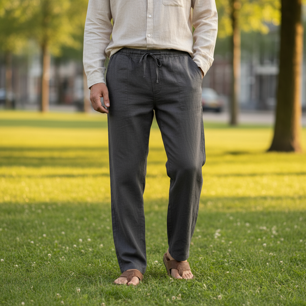 Vero Men’s Linen Trousers | Lightweight Breathable Pants