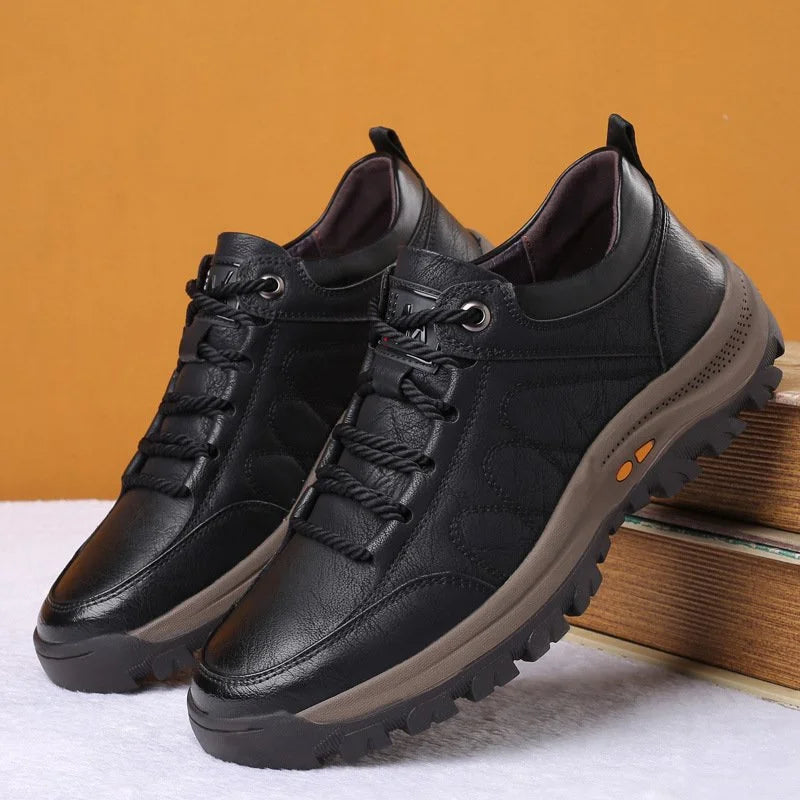 Men’s Orthopaedic Leather Shoes | Supportive Comfort Walking Shoes