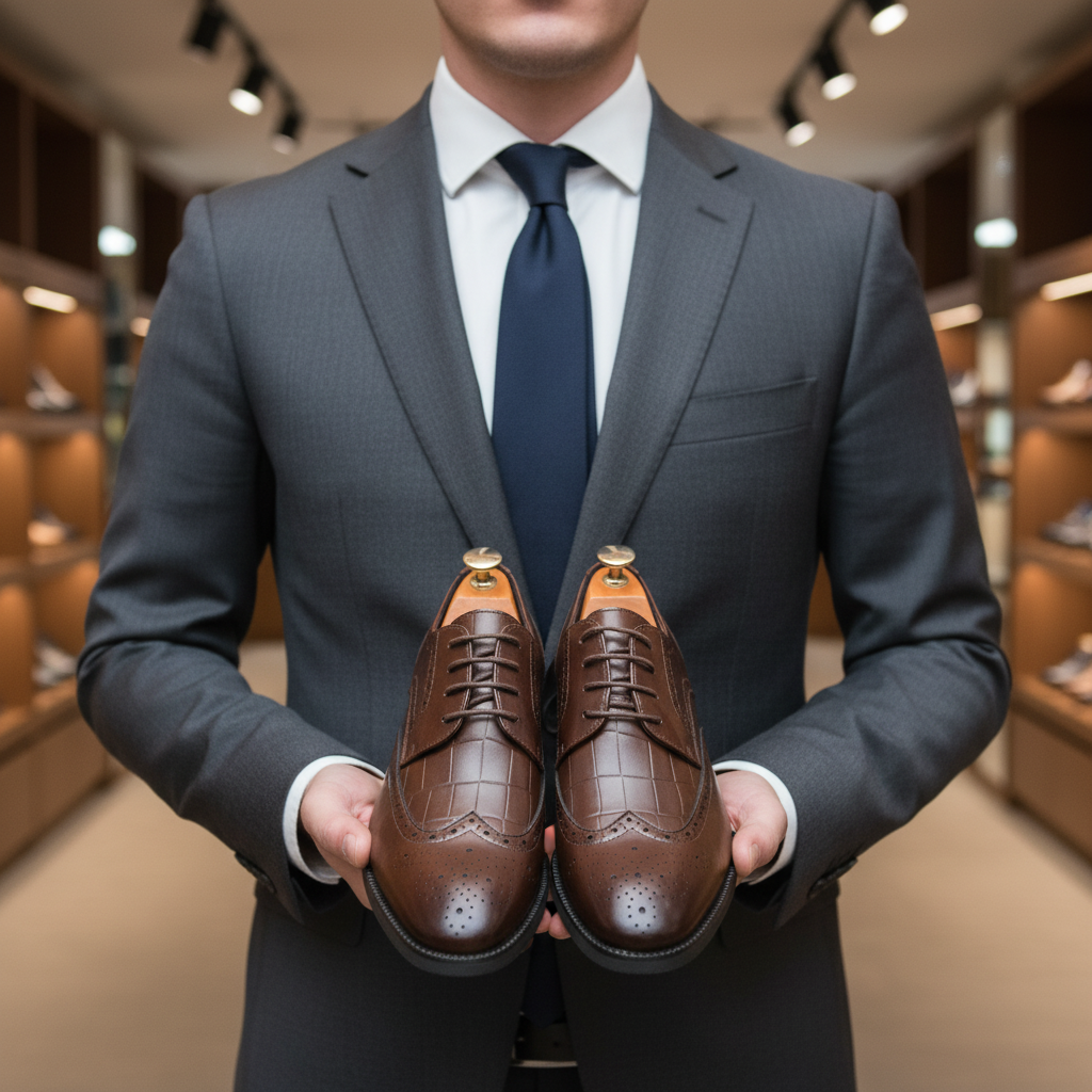 Calvino design Leather Men Dress Shoes Chique