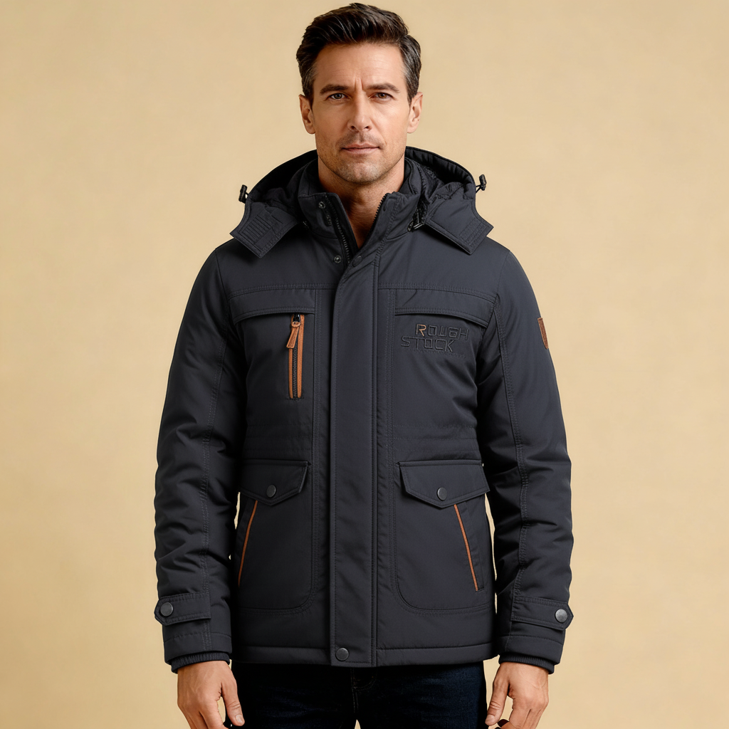 Men’s Tactical Winter Jacket – Waterproof Insulated Coat with Removable Hood