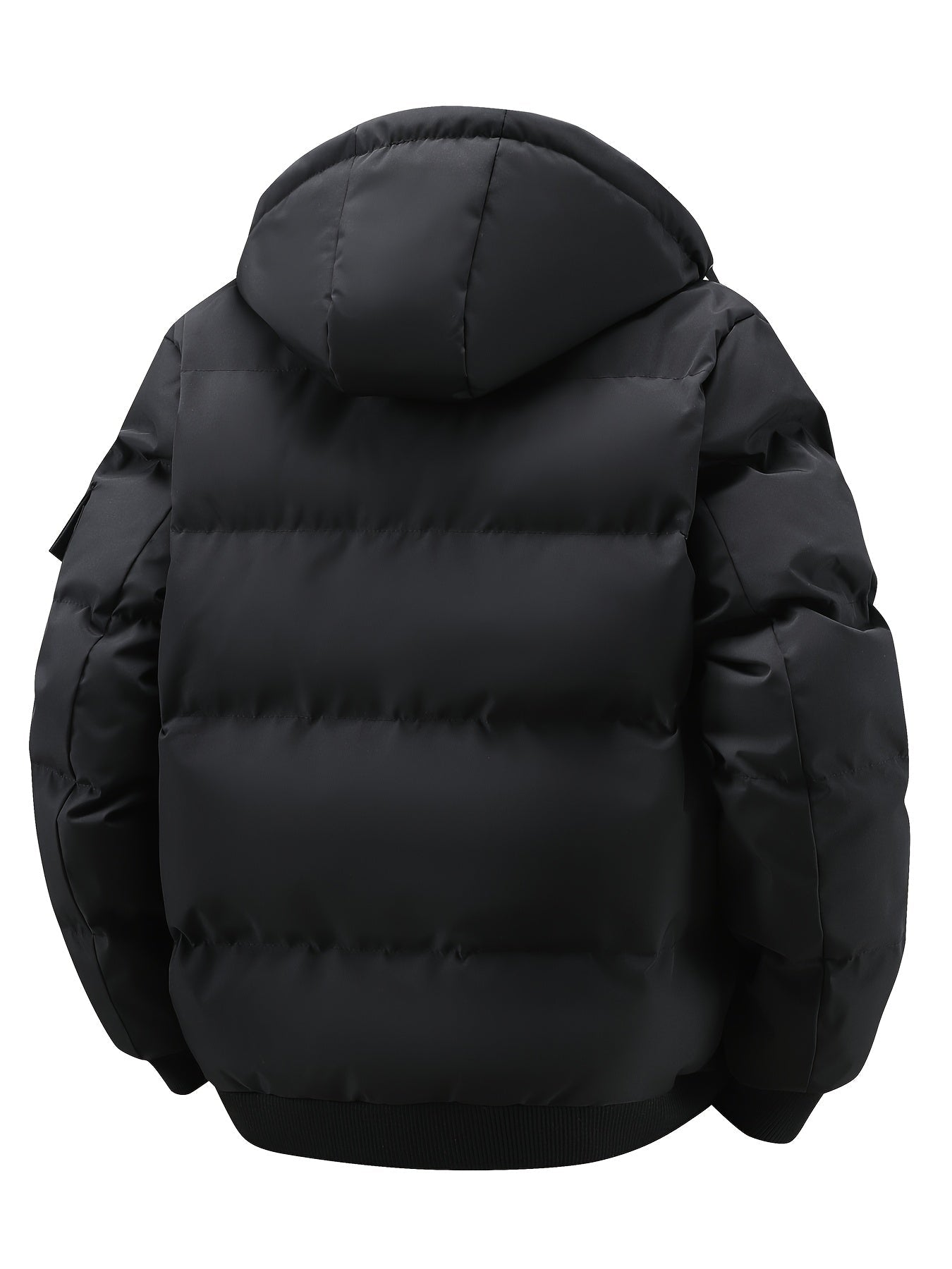 Men’s Heavy-Duty Winter Hooded Jacket – Durable Full-Zip Outerwear for Cold Weather