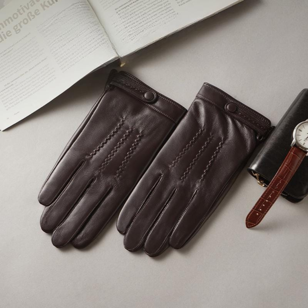 Men's Black Leather Gloves | Stylish