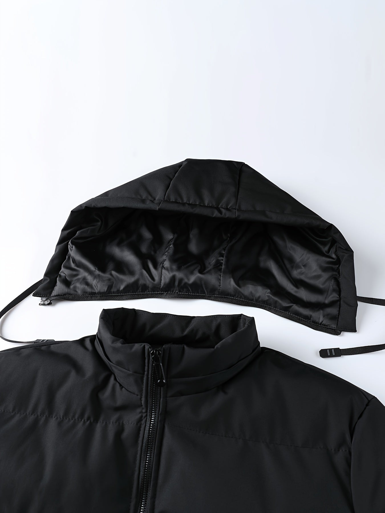 Men’s Heavy-Duty Winter Hooded Jacket – Durable Full-Zip Outerwear for Cold Weather