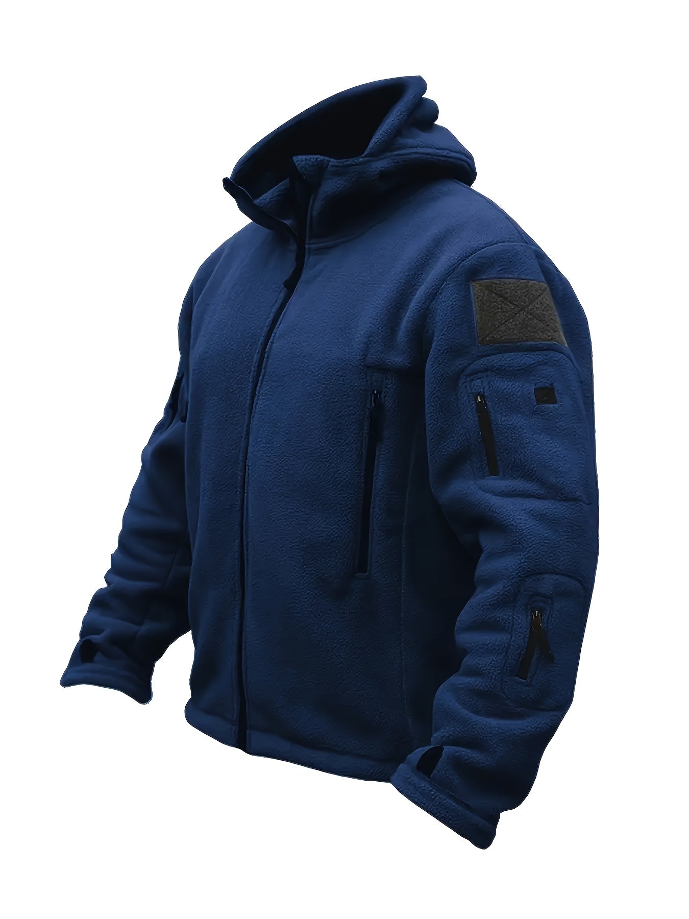Men’s Fleece-Lined Hooded Jacket – Warm Winter Coat for Outdoor Comfort