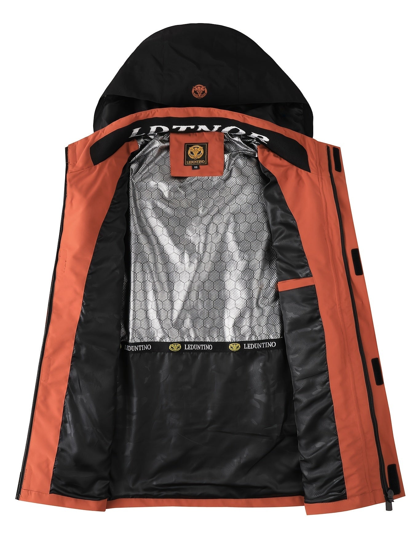 Men’s Full-Zip Windproof Puffer Bomber Jacket – Heavy-Duty Design with Detachable Hood