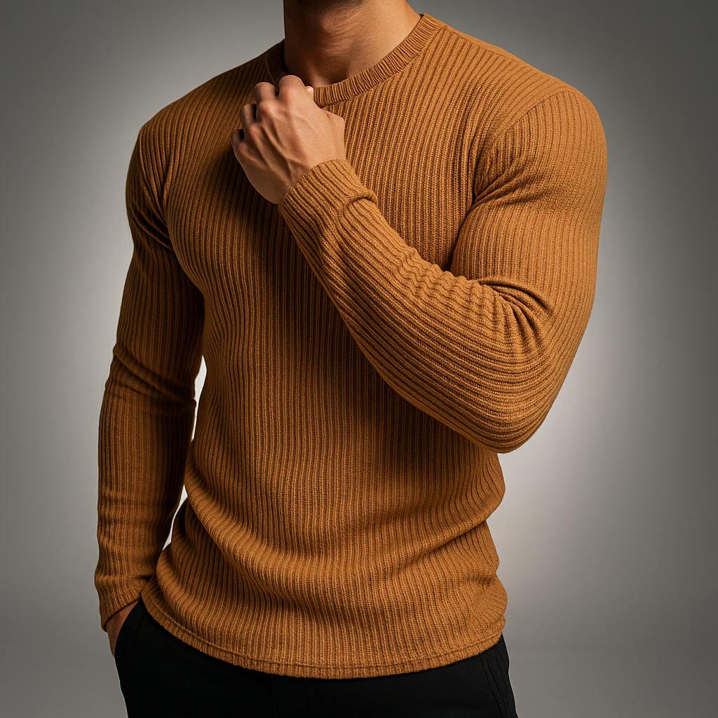 Hefner Rib-Knit Men Sweater
