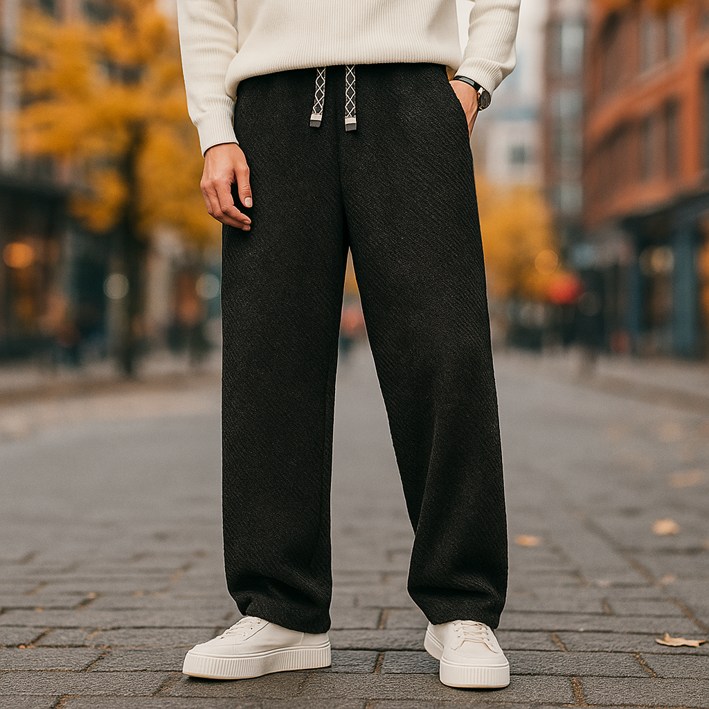Men’s Sherpa Pants – Loose Fit Fleece-Lined Trousers
