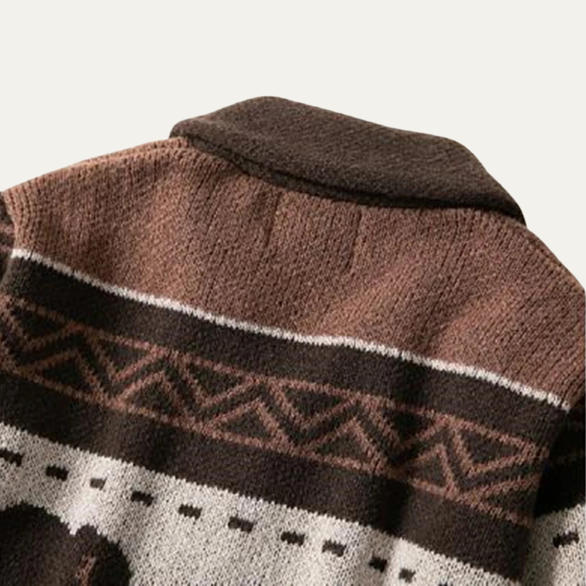 The Andrews Men's Retro Buffalo Print Winter Cardigan