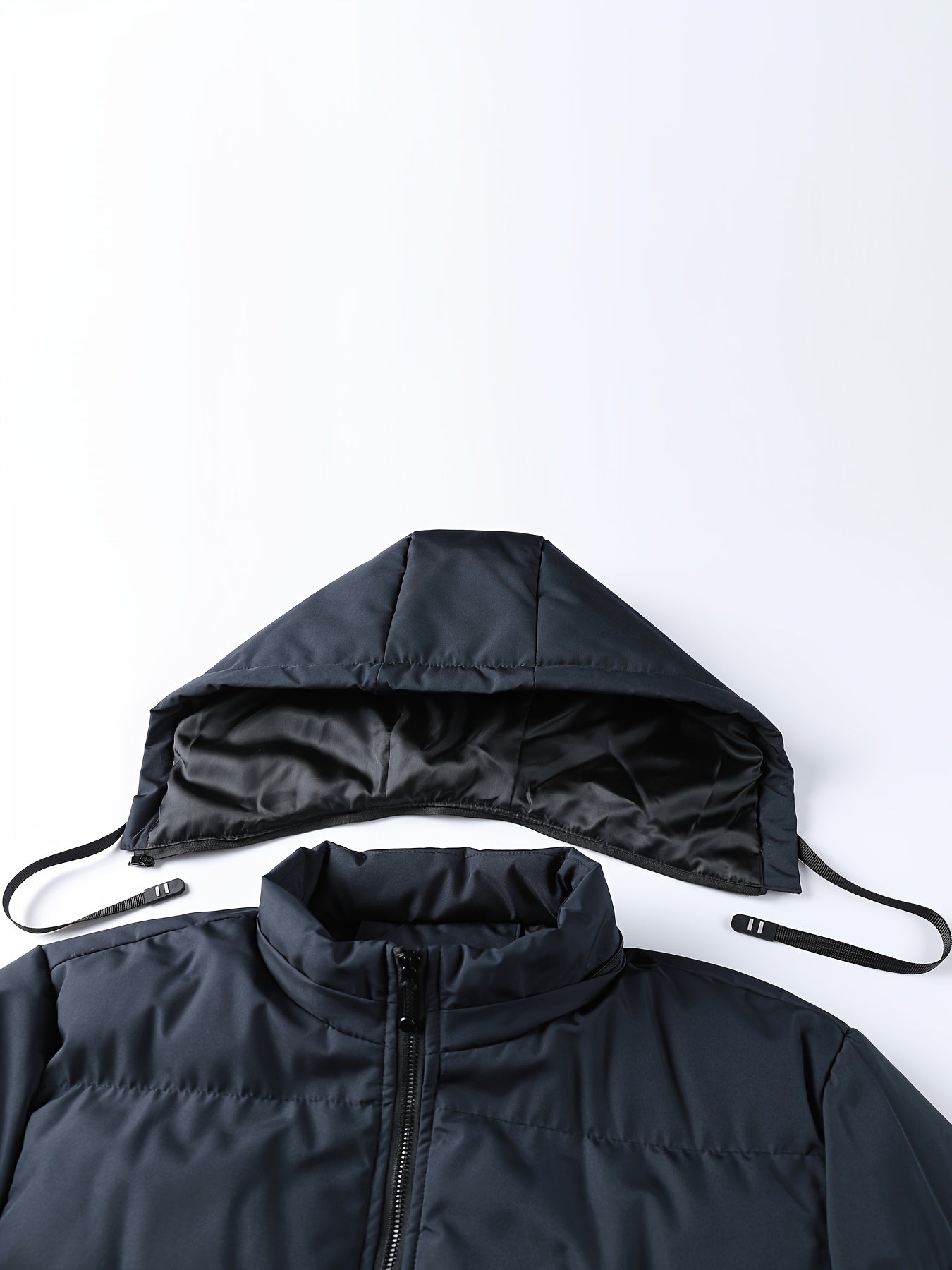 Men’s Heavy-Duty Winter Hooded Jacket – Durable Full-Zip Outerwear for Cold Weather