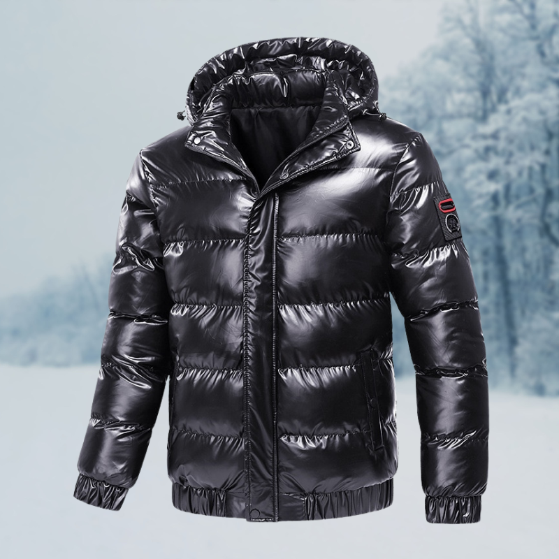 Windproof Men’s Puffer Jacket – Quilted Insulated Shell