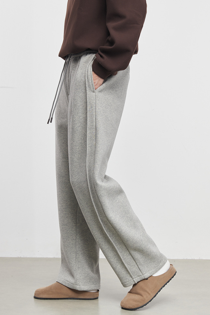 Core Cotton Men Fleece Sweatpants - Ash Gray