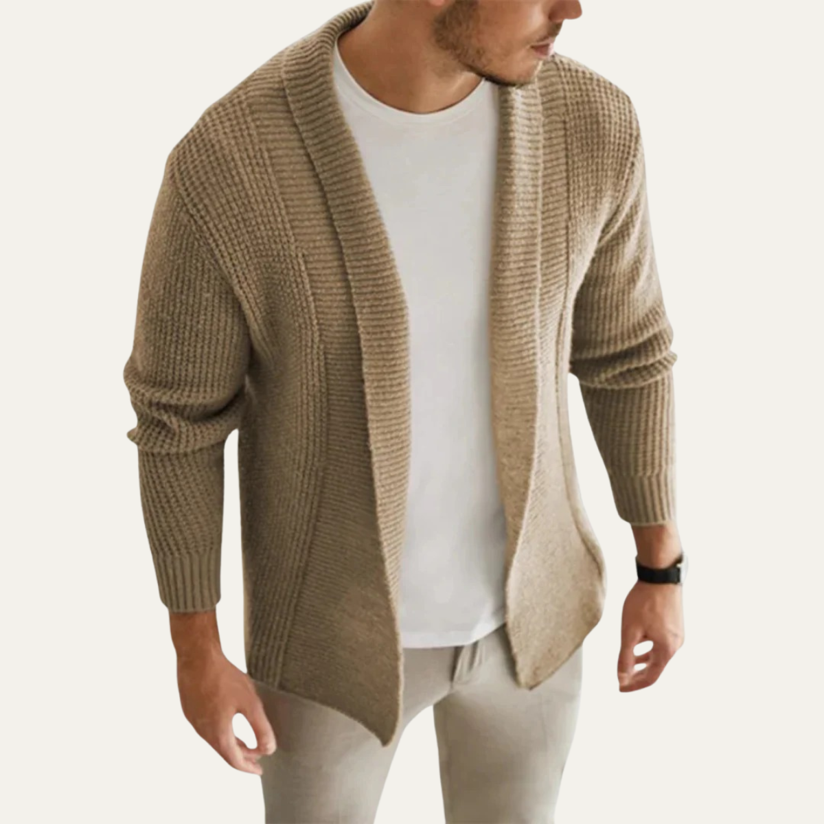 The Sherborne Men's Knitted Open Front Lightweight Cardigan