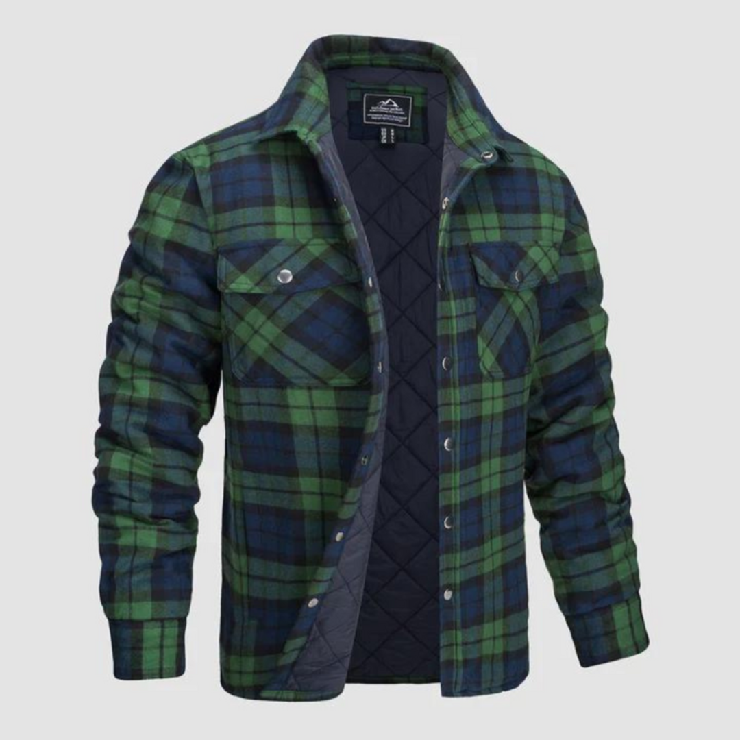 Men’s Lumber Pattern Jacket – Classic Utility Design