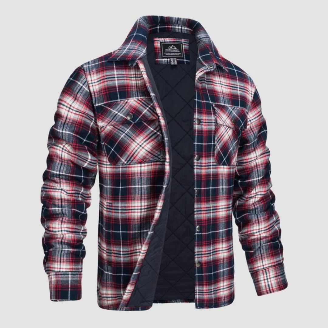 Men’s Lumber Pattern Jacket – Classic Utility Design