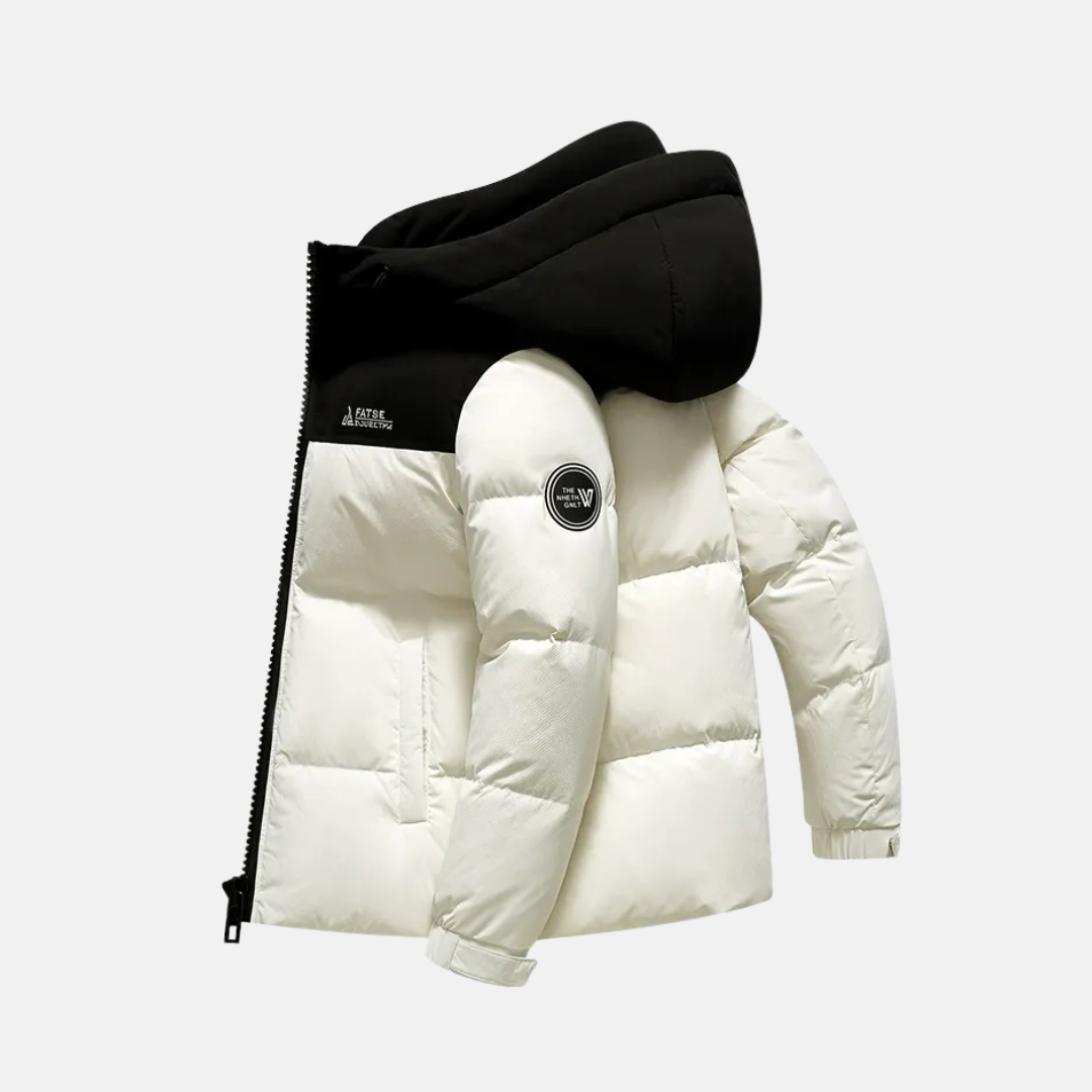 Hooded Puffer Zip Jacket | Men's Quilted Winter Outdoor Jacket