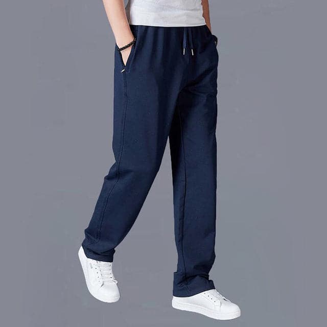 Men's Joggers - Soft Cotton - Relaxed Fit - Elastic Waist with Drawstring - Pocket Design