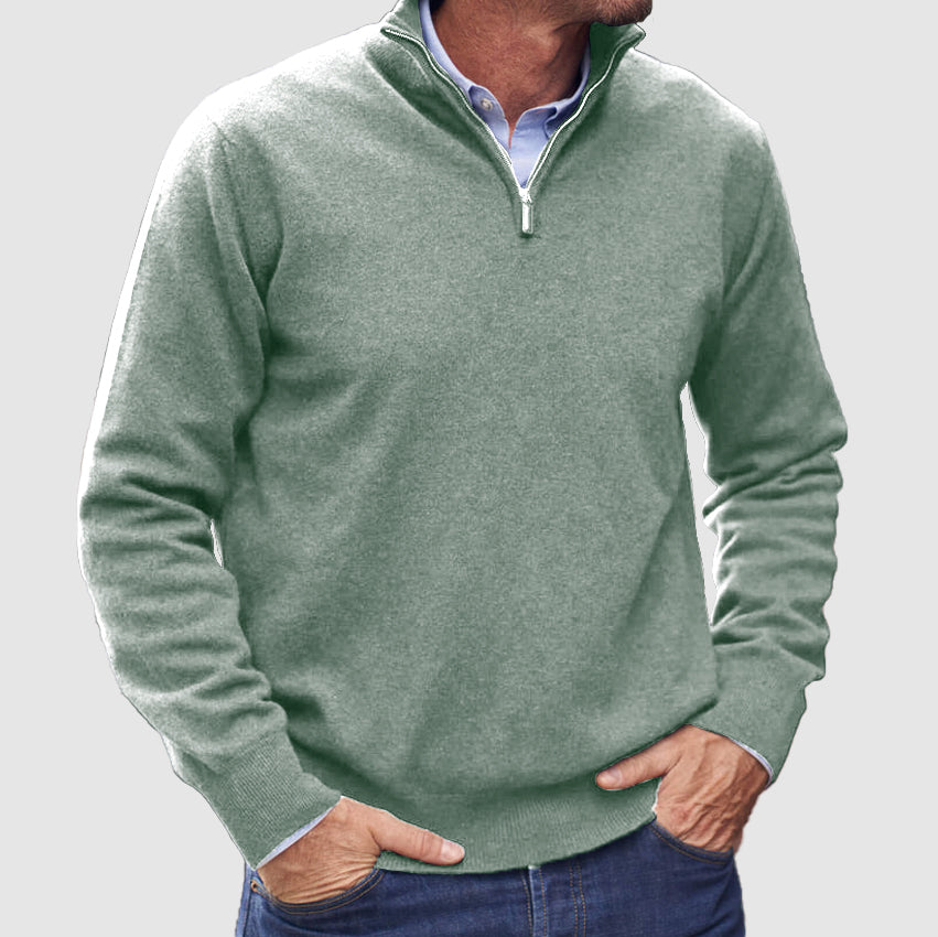 Men's Zip Up Basic Sweater