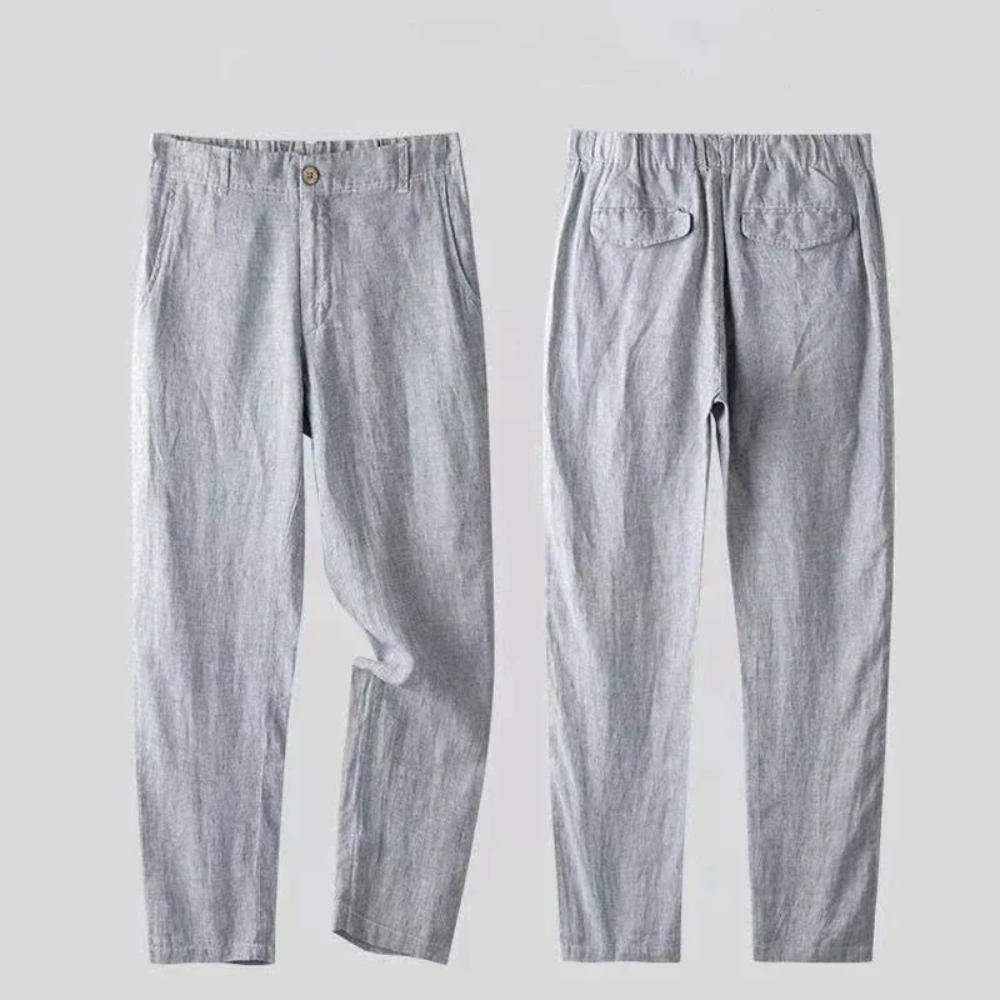 Men’s Elegant Linen Suit – Two-Piece Blazer and Trousers Set