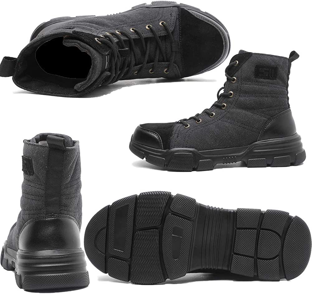 Men’s Steel Toe Military Safety Boots – Durable Work & Tactical Footwear | Anti-Slip Protection