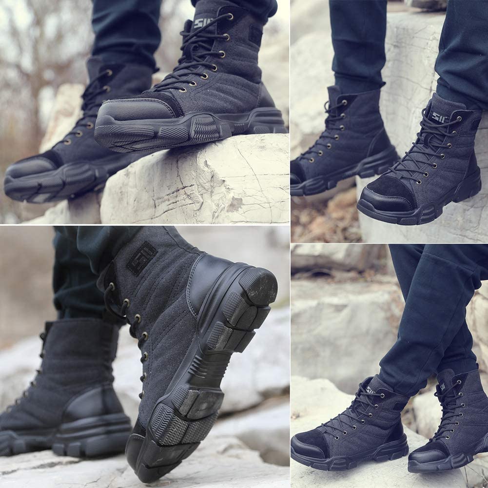 Men’s Steel Toe Military Safety Boots – Durable Work & Tactical Footwear | Anti-Slip Protection