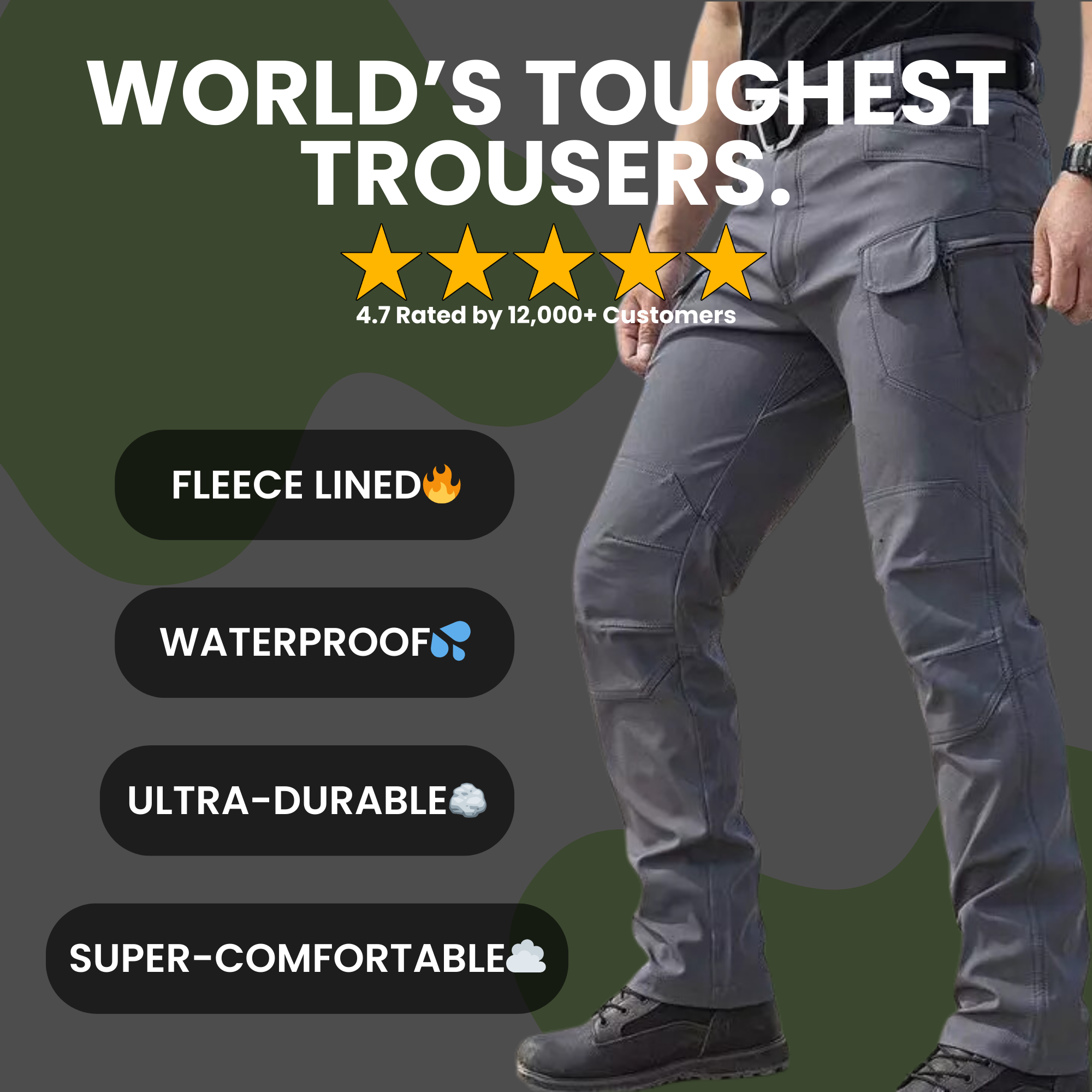 Toughs | Waterproof Utility Pants with Fleece Lining