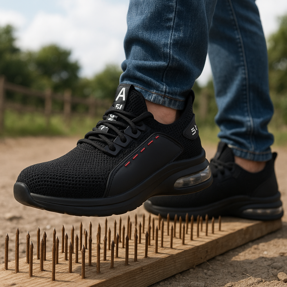 ALTER Safety Shoes – Unisex Steel Toe Work Sneakers with Slip-Resistant Sole