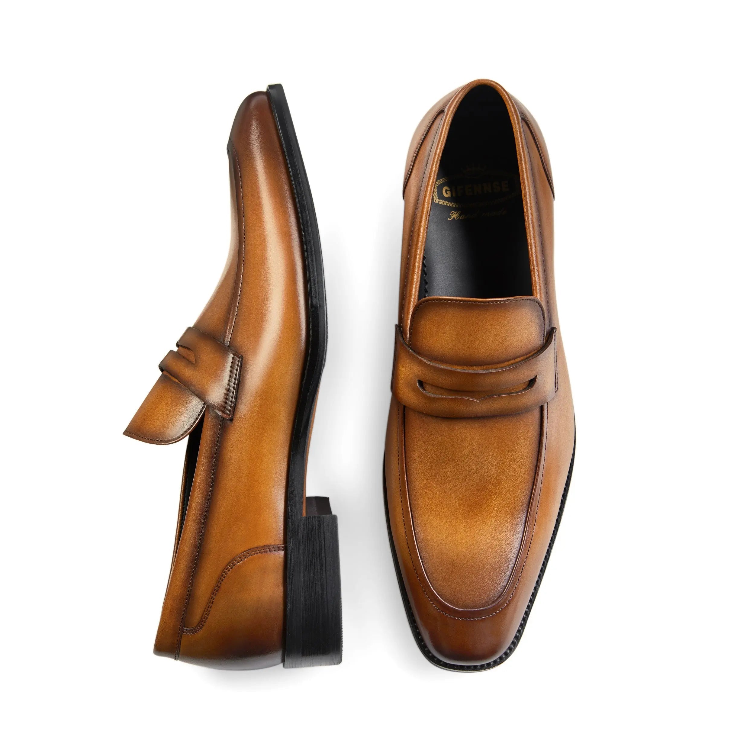 Slip-On Men Leather Penny Loafers