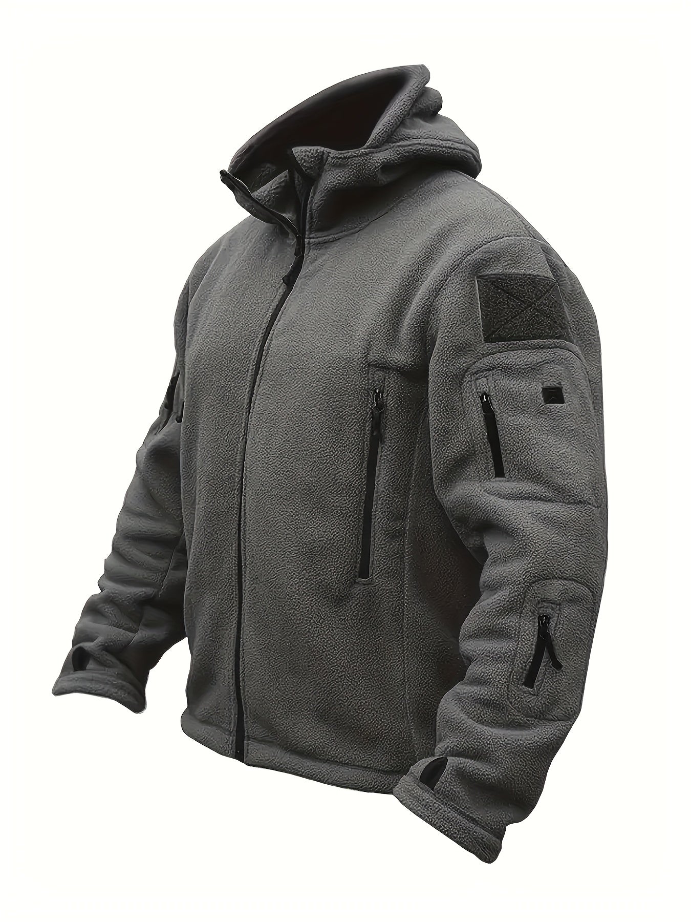 Men’s Fleece-Lined Hooded Jacket – Warm Winter Coat for Outdoor Comfort