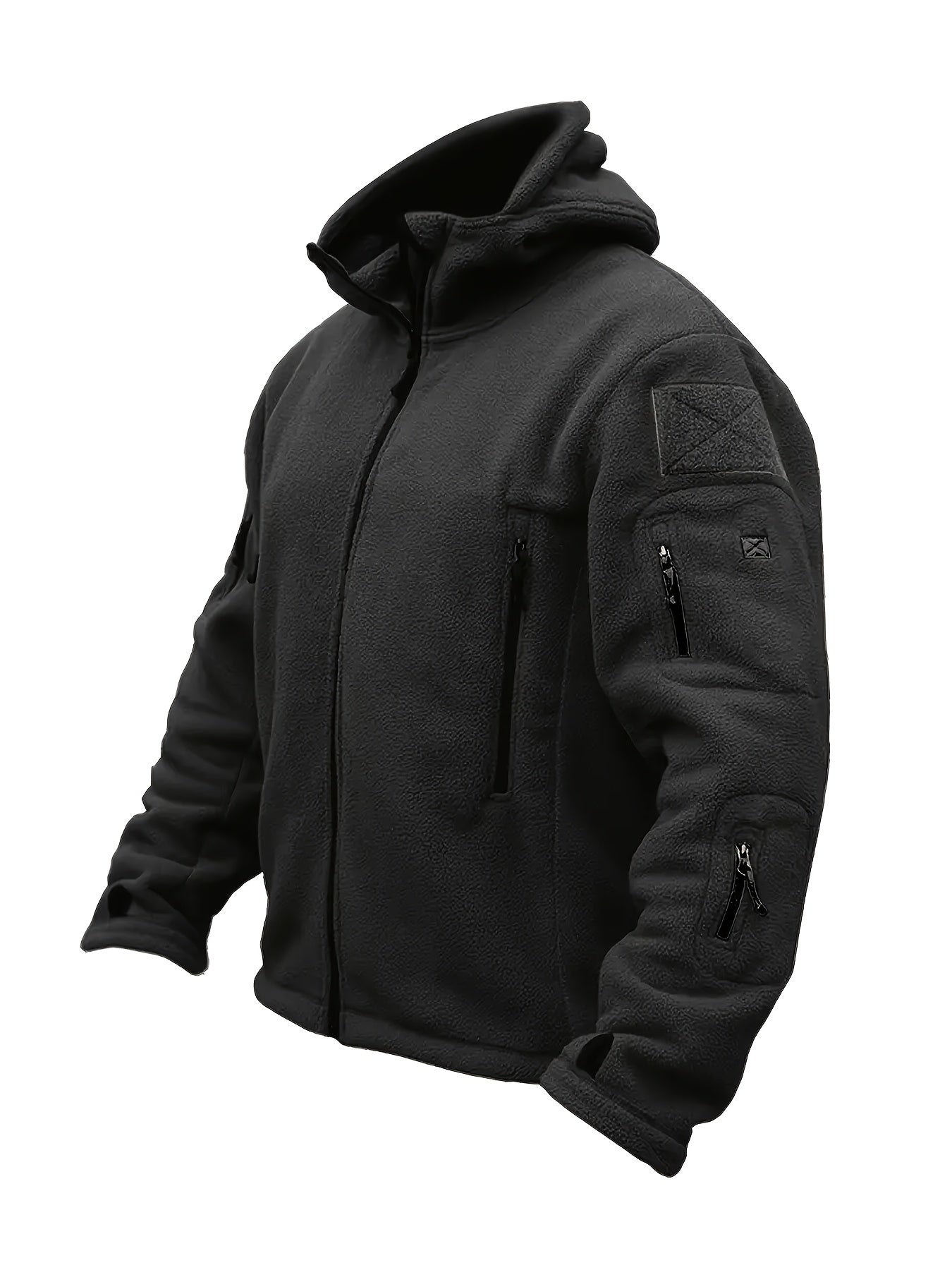Men’s Fleece-Lined Hooded Jacket – Warm Winter Coat for Outdoor Comfort
