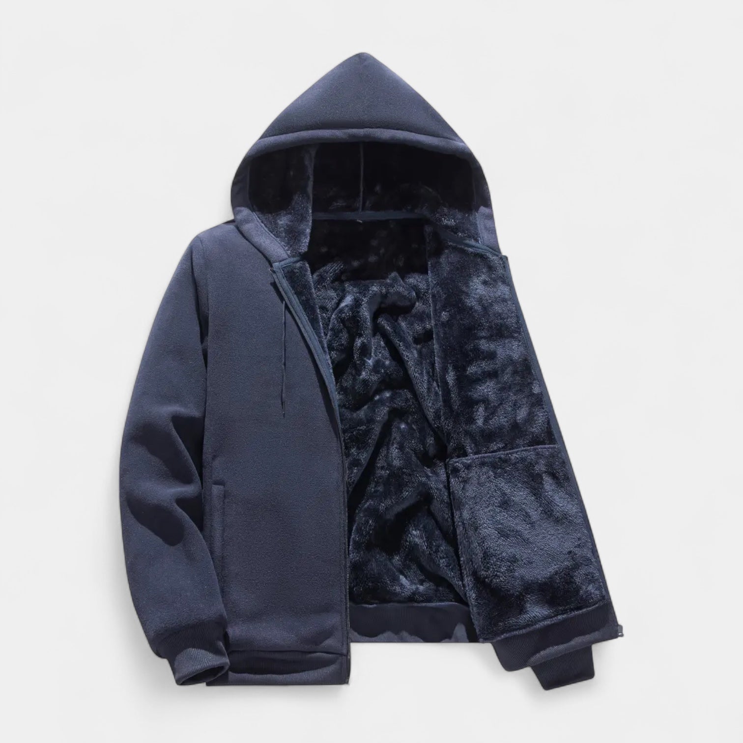 Dasfirin | Sherpa Fleece Zip Hoodie for Men