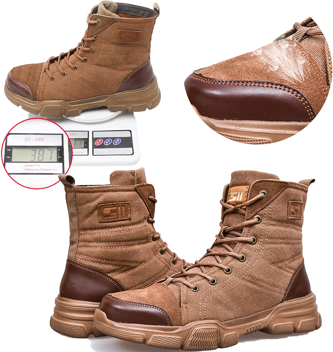Men’s Steel Toe Military Safety Boots – Durable Work & Tactical Footwear | Anti-Slip Protection